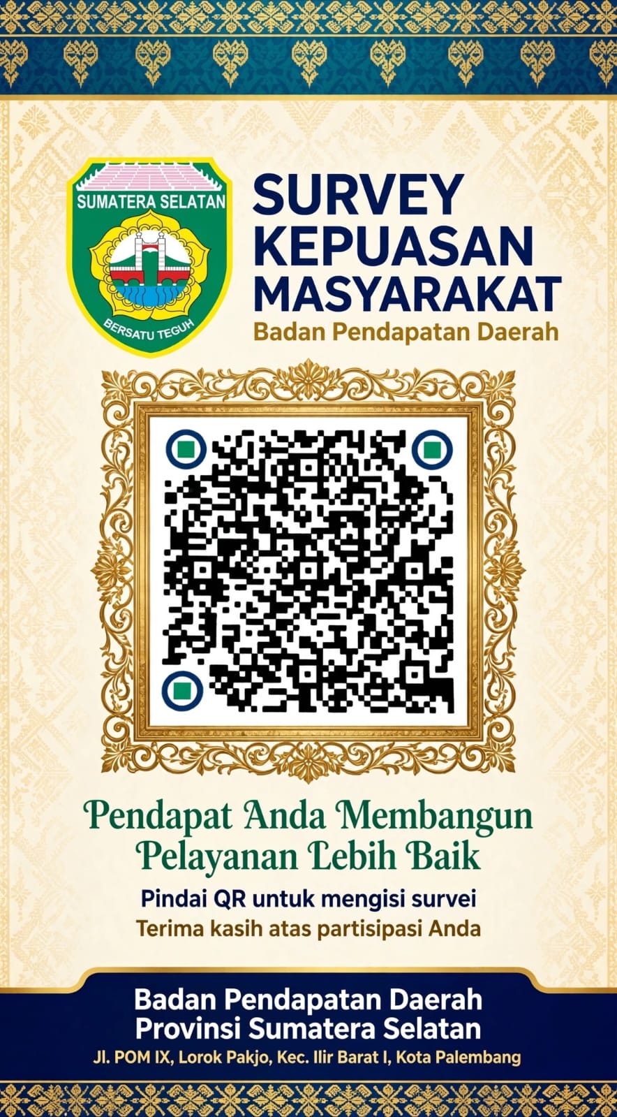 PENGISIAN SURVEI KEPUASAN MASYARAKAT (SKM) PADA BADAN PENDAPATAN DAERAH PROVINSI SUMATERA SELATAN